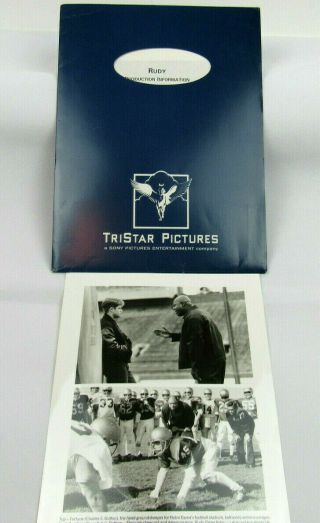 1993 Rudy Tristar Pictures Movie Press Kit Rare Notre Dame