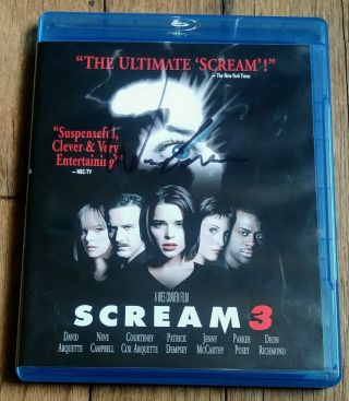 Wes Craven " Autographed Hand Signed " Scream 3 Blu Ray - Horror Movie Director