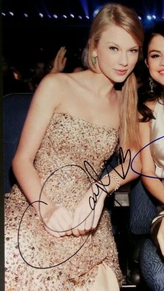 Selena Gomez & Taylor Swift duel Autograph 8 x 10 Photo W/COA 2