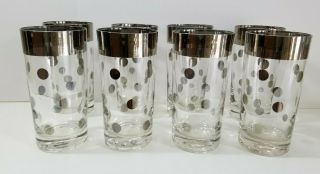 Dorothy Thorpe 20 Piece Silver Polka Dot Drinking Glasses Set