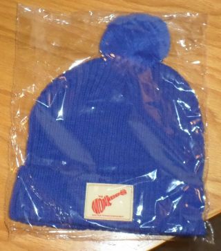 MICHAEL NESMITH BLUE WOOL HAT CAP BEANIE 2016 Tour 6 Button in Poly Bag 2