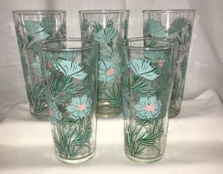 5 Taylor Smith Taylor Ts&t Boutonniere Ever Yours 6 1/2 " Iced Tea Tumblers