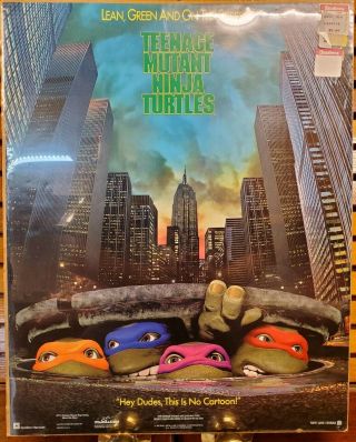 Vintage Teenage Mutant Ninja Turtles The Movie Poster 20 " X 16 " Tmnt Starmakers