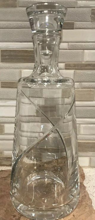Waterford Crystal Siren Pattern Wine Decanter With Stopper 10 3/4” Cut Glass