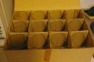 12 Noritake Sasaki Tom Collins 7 " Crystal Glasses Bamboo Pattern W/ Box