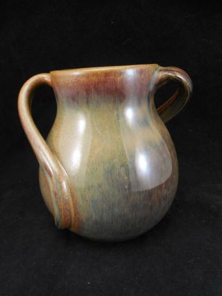 W J Gordy Georgia Art Pottery Two Handle Vase -