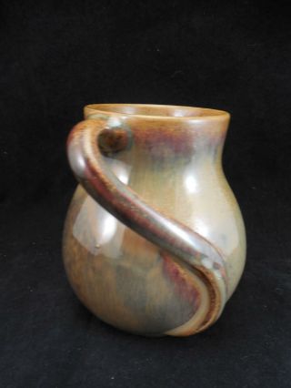 W J Gordy Georgia Art Pottery Two Handle Vase - 2