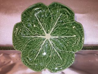 Five Bordallo Pinheiro Green Cabbage Leaf 10.  5 " Dinner Plate