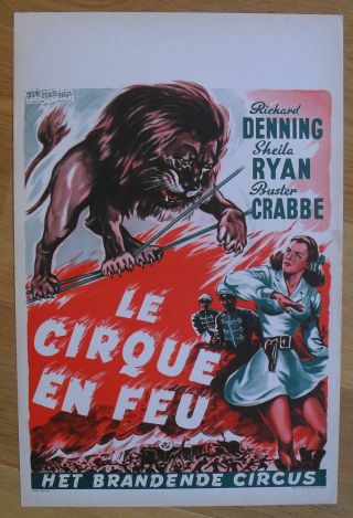Caged Fury Sheila Ryan Belgian Movie Poster 