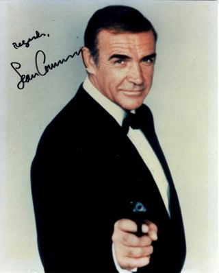 Autograph Of Sean Connery As 007,  Photo,  Never Say Never,  C.  O.  A.