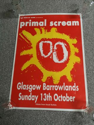 Primal Scream - Screamadelica Promo Poster For Glasgow Barrowlands 1991
