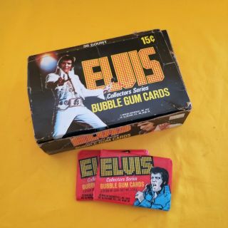 Elvis Bubble Gum Cards Boxcar Enterprises Vintage Card Box - 36ct