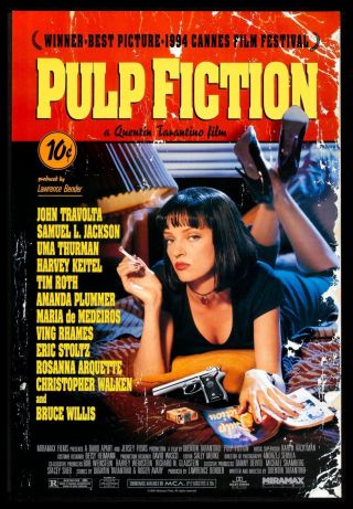 Pulp Fiction Fridge Magnet 6x8 Quentin Tarantino Magnetic Movies Poster Print