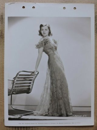 Eleanore Whitney Orig Dw Key Set Fashion Portrait Photo 1937 Turn Off The Moon 4