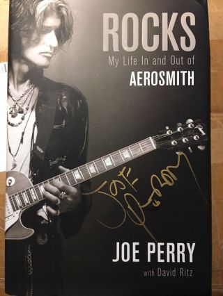 Joe Perry Signed Rocks Hardcover Book Autograph Aerosmith