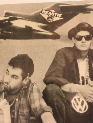 Beastie Boys " Licensed To Ill " 1986 Og Poster - Rap Hip - Hop Def Jam