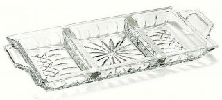 Waterford Crystal Lismore 3 - Part Serving Dish/tray Nib