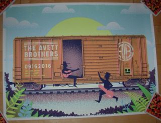 The Avett Brothers Concert Tour Poster Lincoln Ca 9 - 16 - 16 2016 Half And Half