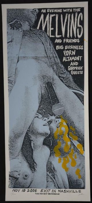 2006 Print Mafia Concert Poster The Melvins Signed Numbered Print Screenprint