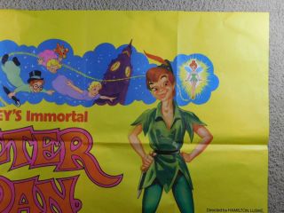 Peter Pan British Quad Movie Poster 1973 Remake 4