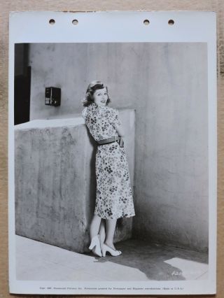 Eleanore Whitney Orig Dw Key Set Fashion Portrait Photo 1937 Turn Off The Moon 3