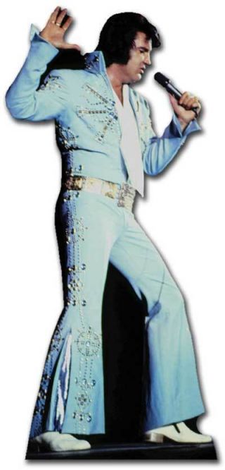 Elvis Presley Blue Jumpsuit Lifesize Cardboard Cutout The King Of Rock And Roll