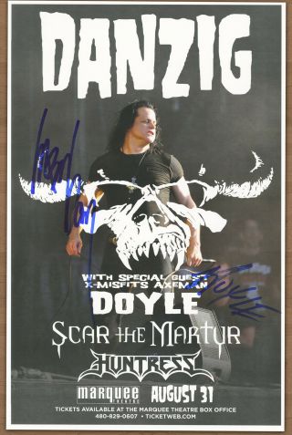 Glenn Danzig Autographed 2007 Gig Poster Doyle Von Frankenstein,  Misfits