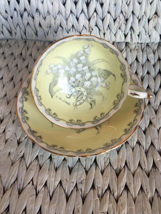 Paragon England Light Yellow To The Bride Lily Of The Valley Cup Saucer 1151/2
