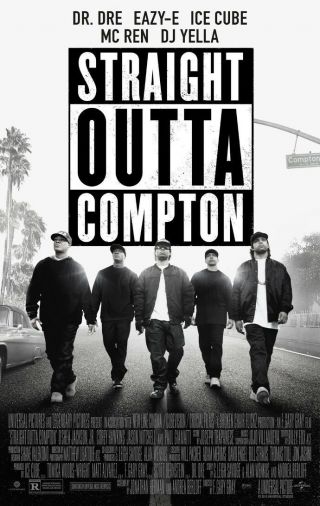 Straight Outta Compton Movie Poster 2 Sided Final 27x40 Nwa