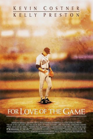 For Love Of The Game Movie Poster 2 Sided 27x40 Kevin Costner