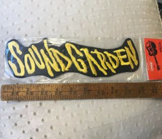 Vintage Nos Soundgarden Iron On Patch Large 10” Deadstock Yellow