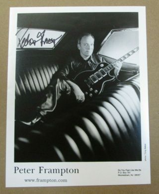 Rare Peter Frampton Autographed Signed 8 X 10 Photo Is From Jsa Sweet