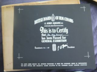 British Bbfc Film Certification Card The Big Circus 1959 Victor Mature