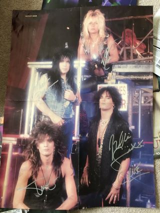 Motley Crue Poster Signed By All Four