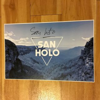 San Holo Signed Poster W/ Proof (dj Autograph)