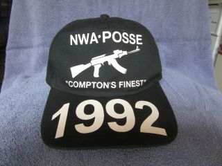 Vintage Nwa - Posse,  Comptons Finest,  1992,  Eazy - E,  Dr.  Dre,  Ice Cube,  Snapback Hat