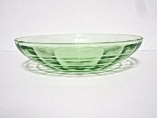 7 Green Block Optic Cereal Bowls / Hard To Find / Hocking Glass Co 2