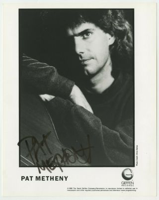 Pat Metheny Signed Publicity Photo / Jazz Guitarist Autographed