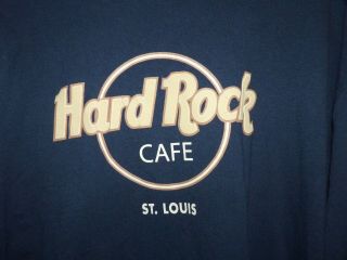 Hard Rock Cafe St.  Louis,  Mo Vintage T - Shirt Size Xl Restaurant Closed