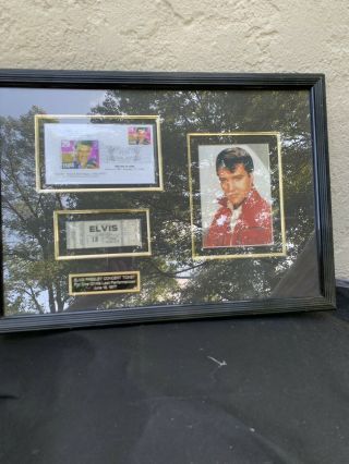 Elvis Presley June 18 1977 Kansas Concert Ticket And First Day Cover And Photo