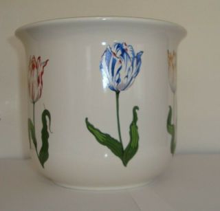 Tiffany And Co.  “tiffany Tulips” Porcelain Vase 6 " Tall