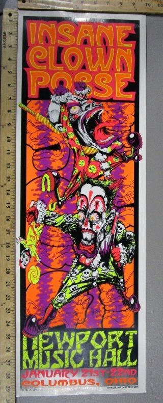 2000 Rock Concert Poster Insane Clown Posse Icp Jeff Wood S/n 400 Columbus Oh
