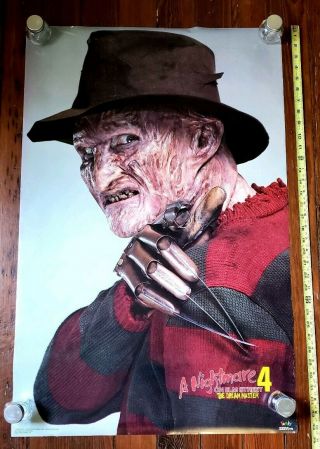 Vintage A Nightmare On Elm Street 4 Movie Poster - The Dream Master Iv Freddy