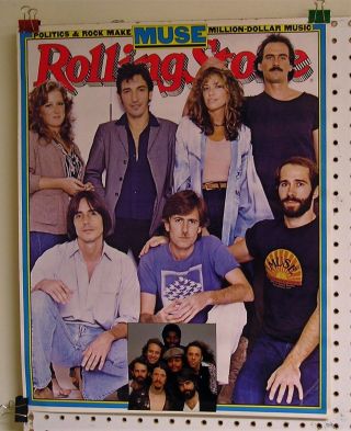 Rolling Stone Poster - No Nukes Muse Concert - 1979 Us 24 X 19 - Springsteen