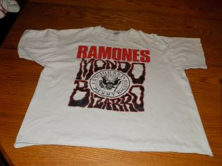 2 Vintage Ramones Mondo Bizarro 1992 Tour T shirts XL 2