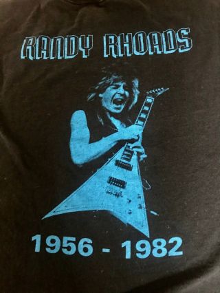 Rare Vintage Randy Rhoads Tribute 1956 - 1982 Black T - Shirt Size 2xl Htf