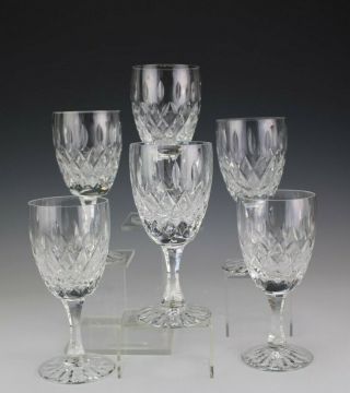 Retired Set 6 Signed Royal Brierley Crystal Gainsborough Art Glass Water Goblets