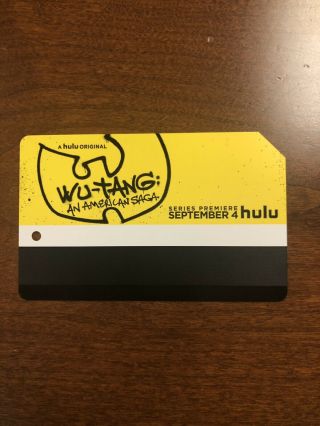 Wu Tang Clan Hulu Metrocard Collectable Wutang Limited Edition Fast
