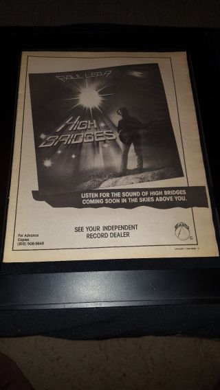 Paul Lear High Bridges Rare Promo Poster Ad Framed