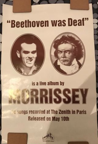 Morrissey Beethoven Was Deaf Promo Album Poster 30” X 20”